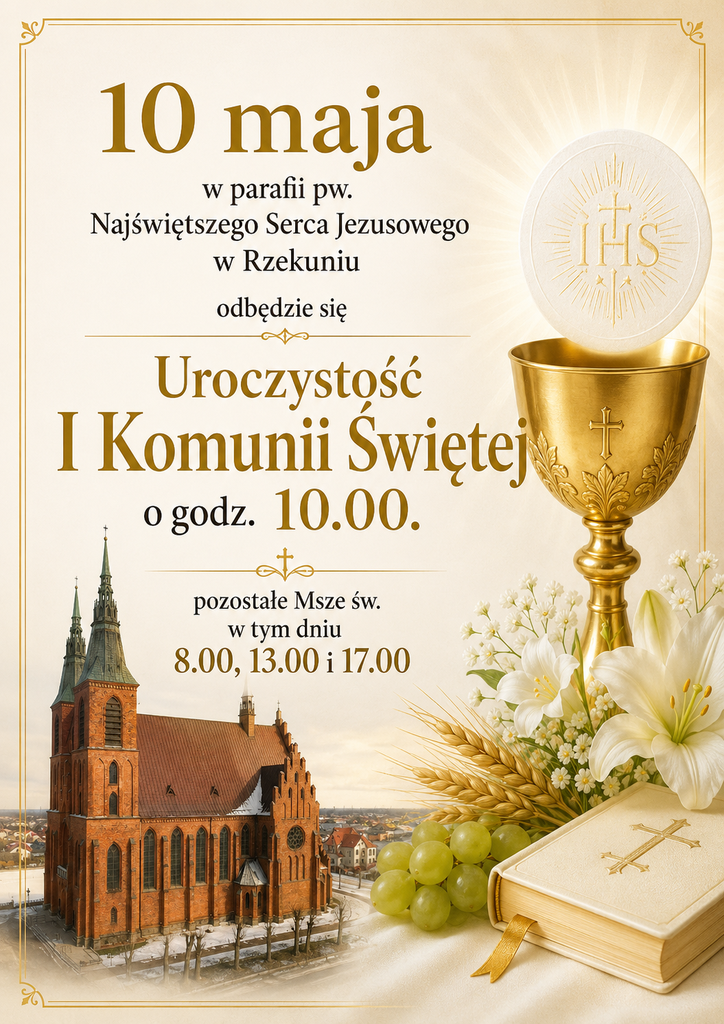 Uroczystość I Komunii Świetej w dniu 10.05.2026